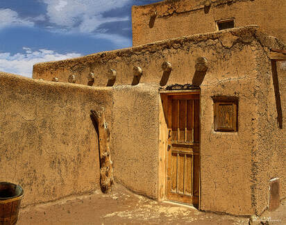 Adobe homes of historic New Mexican pueblos are still built the way they were constructed 1000 years ago.